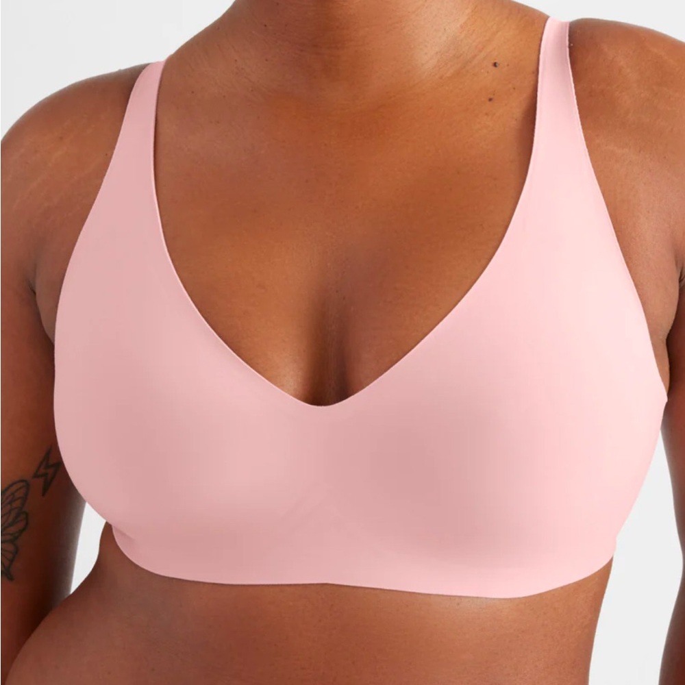 *NWT* Knix Revolution V-Neck Wireless Bra Rose Water (Pink) Size XXL+